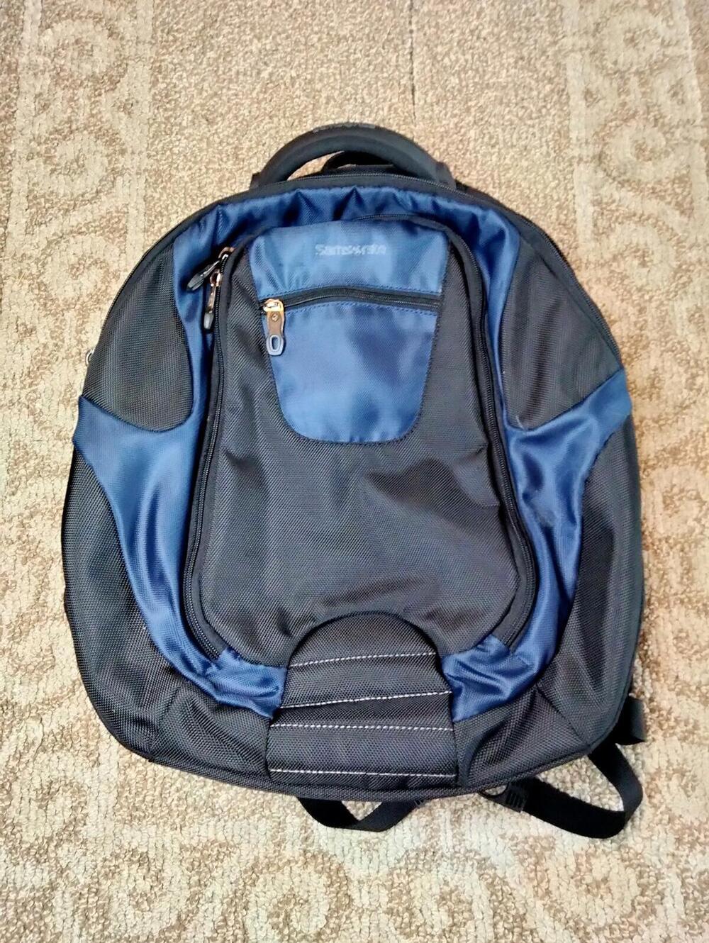 Samsonite Tectonic Laptop Backpack Black and Blue Medium